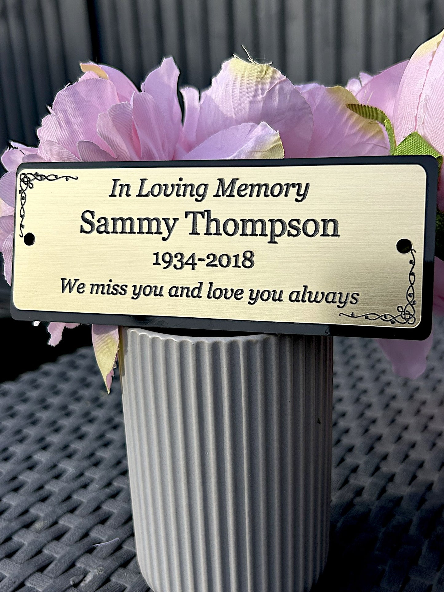 Personalised Bench Memorial Plaque, Garden Outdoors Plaques, Remembrance Sign, Graver marker, Dad, Father, Mum, Pets