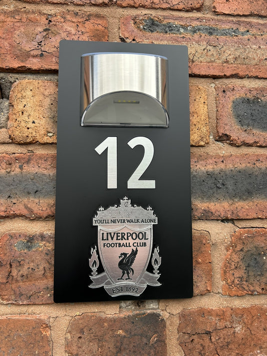 Handmade Custom House Sign Number and Address Liverpool LFC Never walk alone