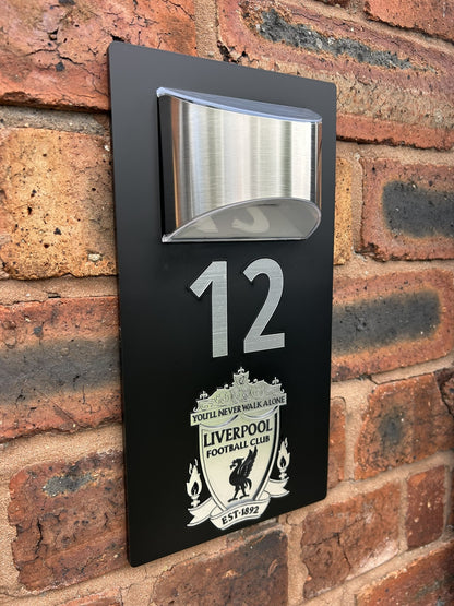 Handmade Custom House Sign Number and Address Liverpool LFC Never walk alone