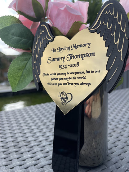 Memorial Plaque, Garden Outdoors Plaques, Remembrance Sign, Graver marker, Dad, Father, Mum, Pets Heart Butterfly