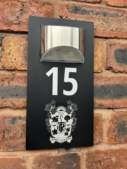 House Number Address Plaque, Solar Light Sign Number and TRFC