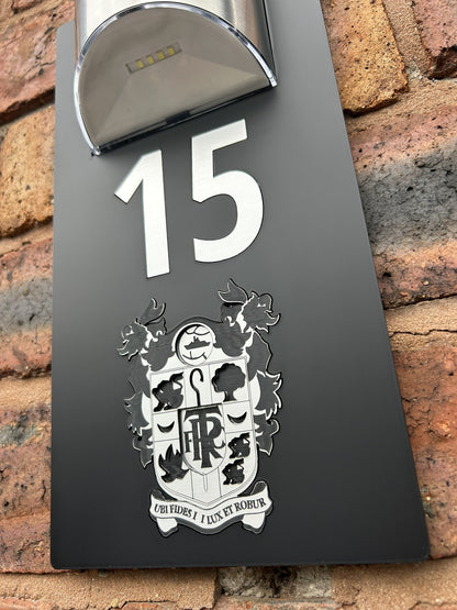 House Number Address Plaque, Solar Light Sign Number and TRFC