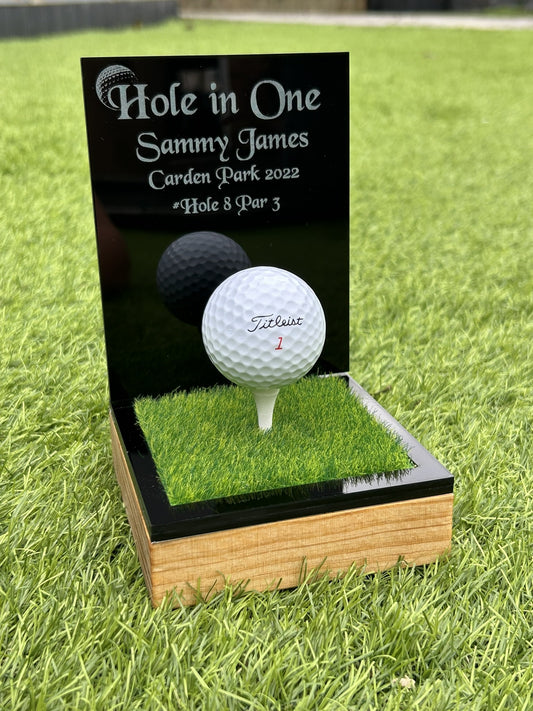 Hole in one, Golf Gifts, Longest Drive, Nearest the pin, personalised Plaques, Keepsakes