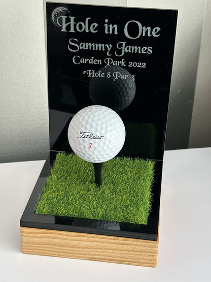 Hole in one, Golf Gifts, Longest Drive, Nearest the pin, personalised Plaques, Keepsakes