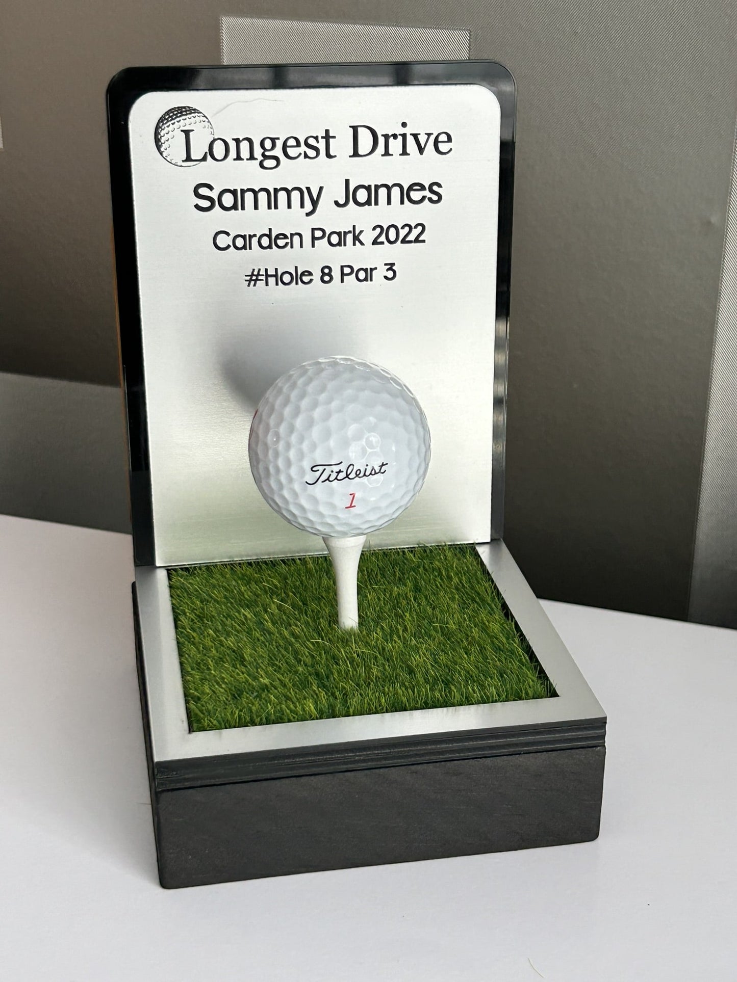 Hole in one, Golf Gifts, Longest Drive, Nearest the pin, personalised Plaques, Keepsakes, silver