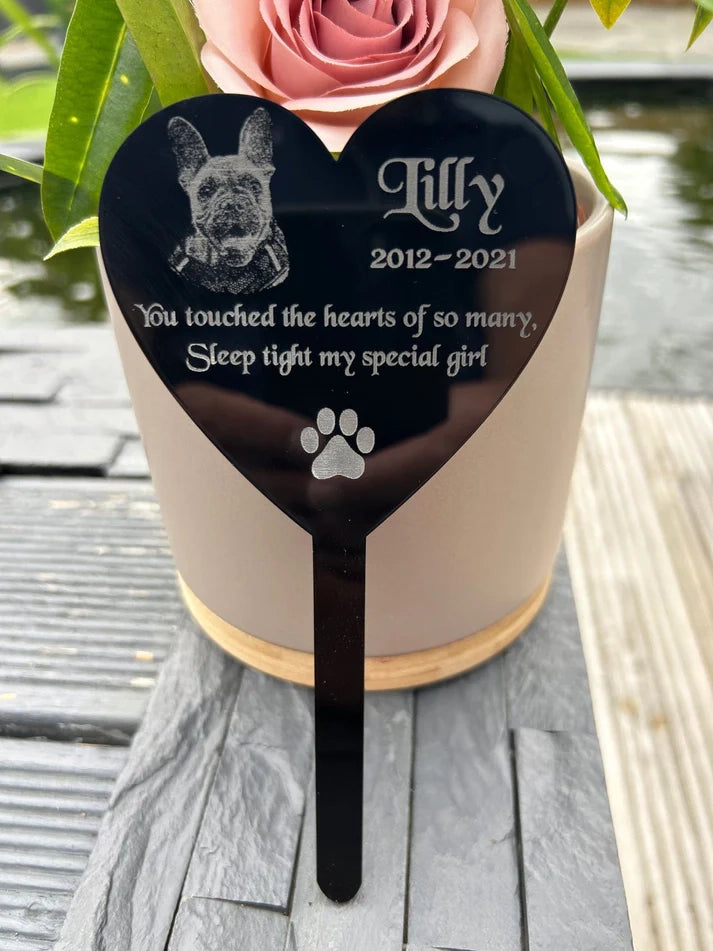 Pet Personalised Memorial Plaque, Ground Stake, Grave Marker for Cemetery or Garden