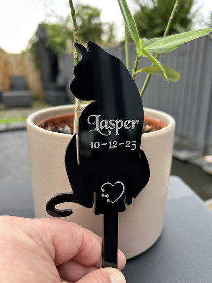 Personalised Pet Memorial Plaque, Pet memorial gifts, Grave Marker for Gardens, Cat FF