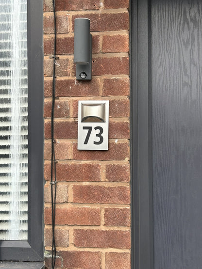 Silver House Number Door Plaques Wall Sign for Outside 5mm thick Weather proof