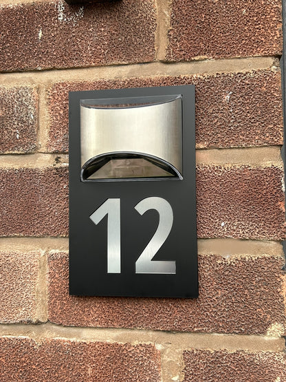 House Number Door Plaques Wall Sign for Outside 5mm thick Weather proof Matt Black