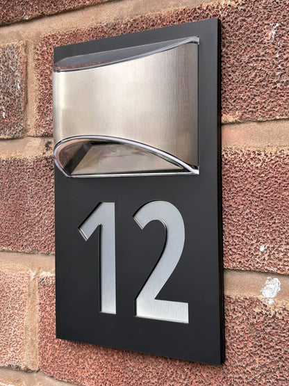 House Number Door Plaques Wall Sign for Outside 5mm thick Weather proof Matt Black