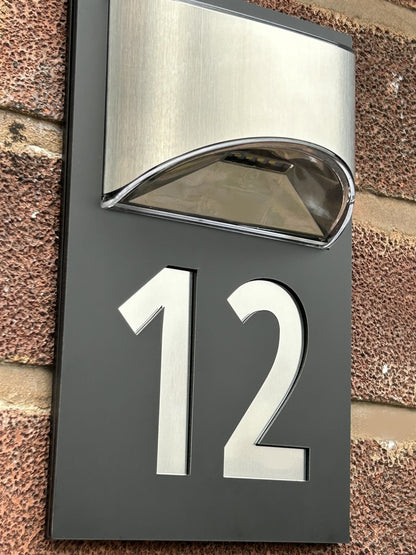 House Number Door Plaques Wall Sign for Outside 5mm thick Weather proof Matt Black