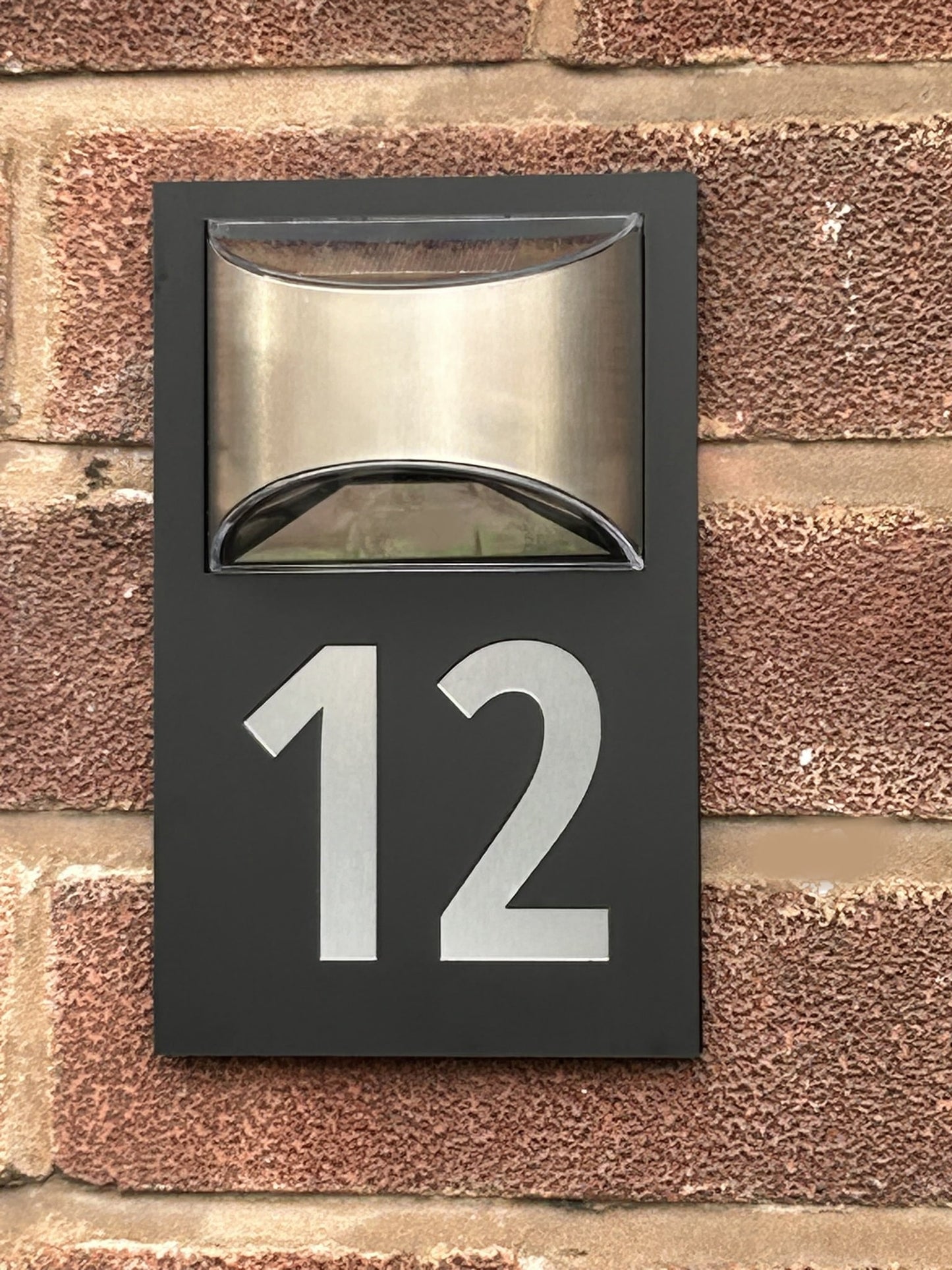 House Number Door Plaques Wall Sign for Outside 5mm thick Weather proof Matt Black