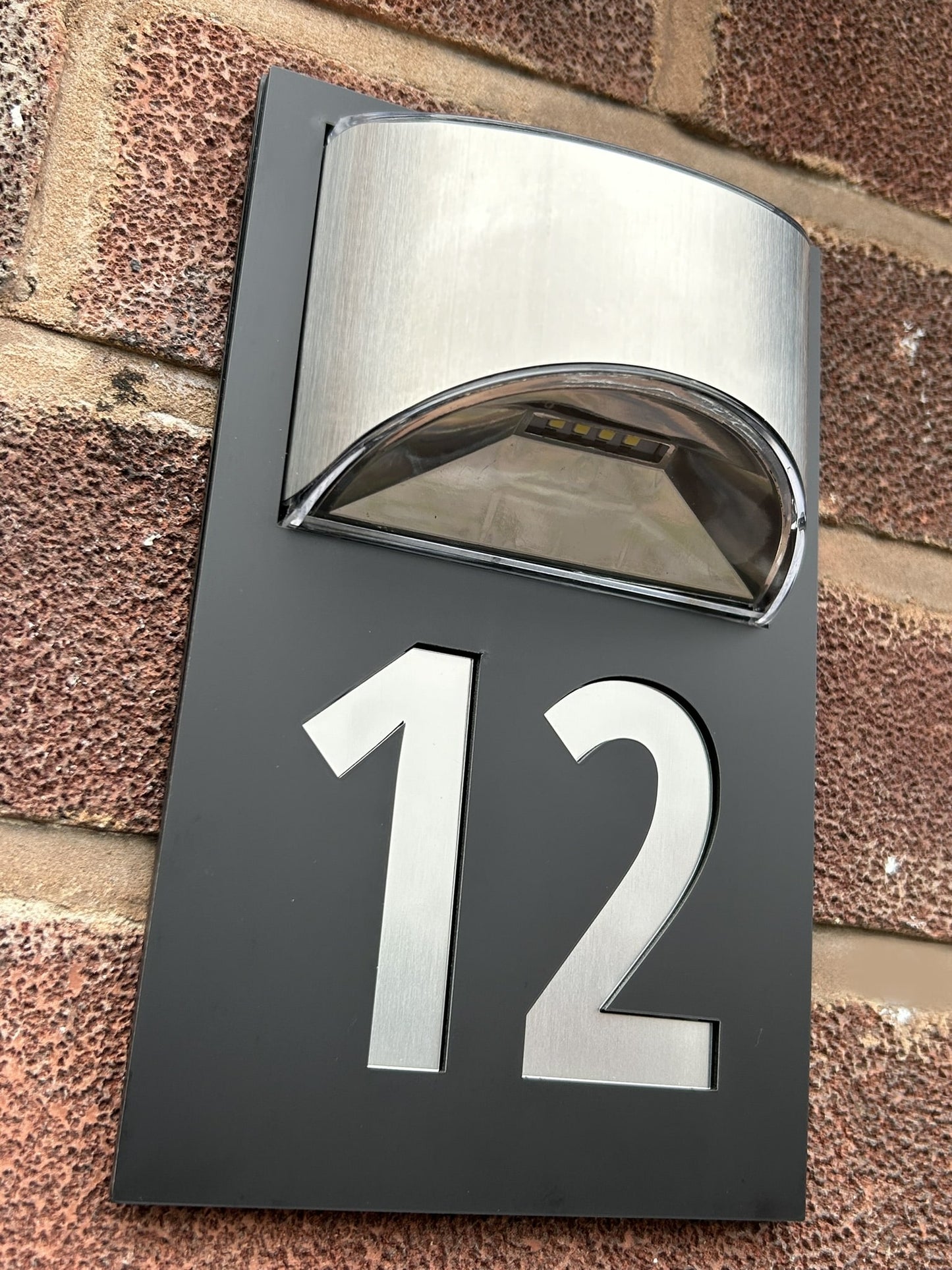 House Number Door Plaques Wall Sign for Outside 5mm thick Weather proof Matt Black