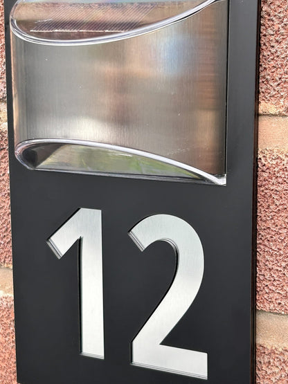 House Number Door Plaques Wall Sign for Outside 5mm thick Weather proof Matt Black