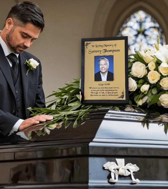 Save a Seat, In Loving Memory, Wedding Tribute Plaque, Funeral, Cremation Ceremony Plaque Gold
