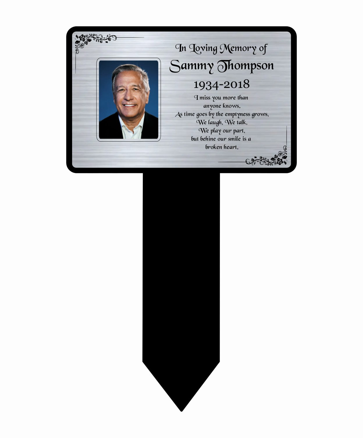 Memorial Photo Plaque for Graves