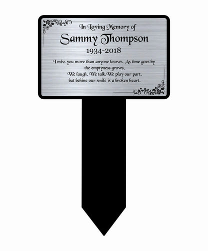Memorial Plaque, Memorial Plaques for graves, Remembrance, Silver, Round Shape