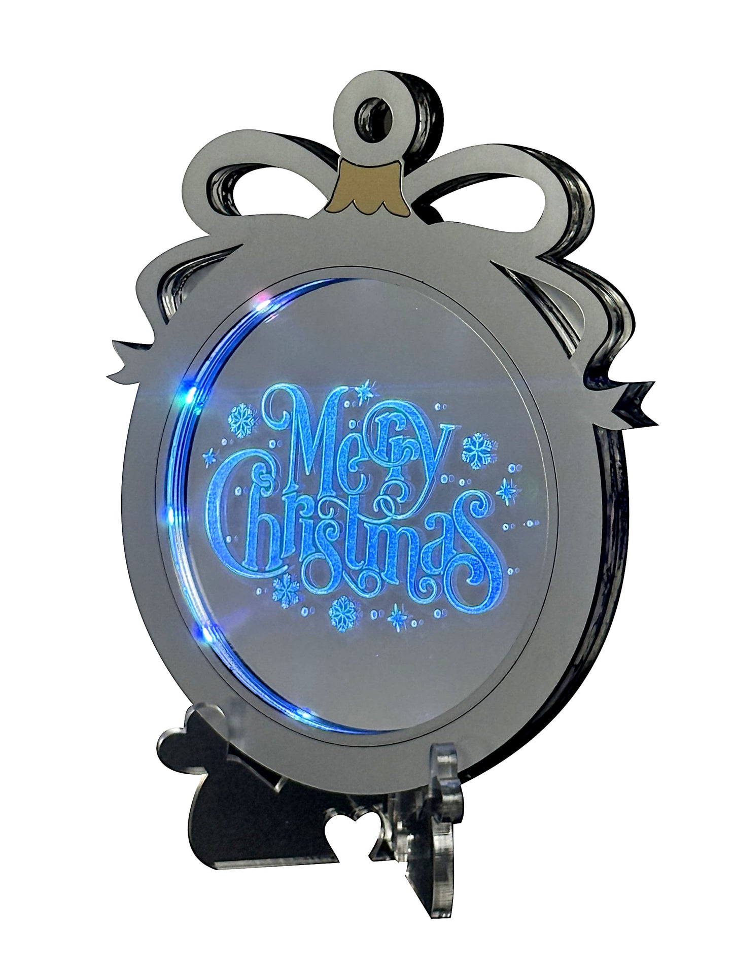 Personalised LED Mirror, Christmas Bauble Shape, Kids Bedroom Sign, Plaque, Wedding, Office, Perfect Gift