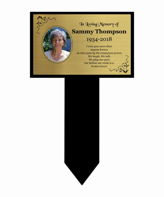 Memorial Photo Plaque for Graves