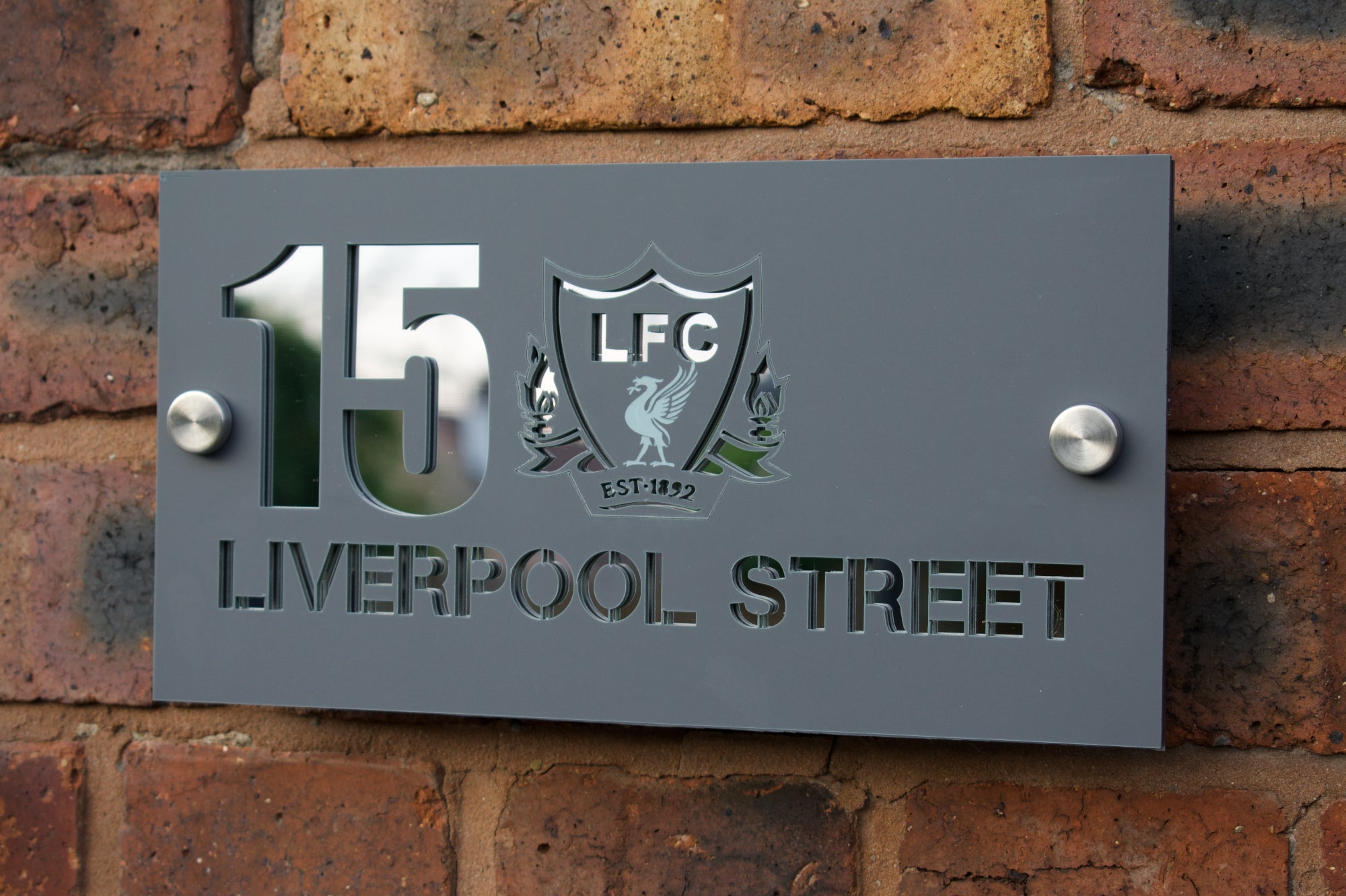 Handmade Custom House Sign Number and Address Liverpool Football Club ...