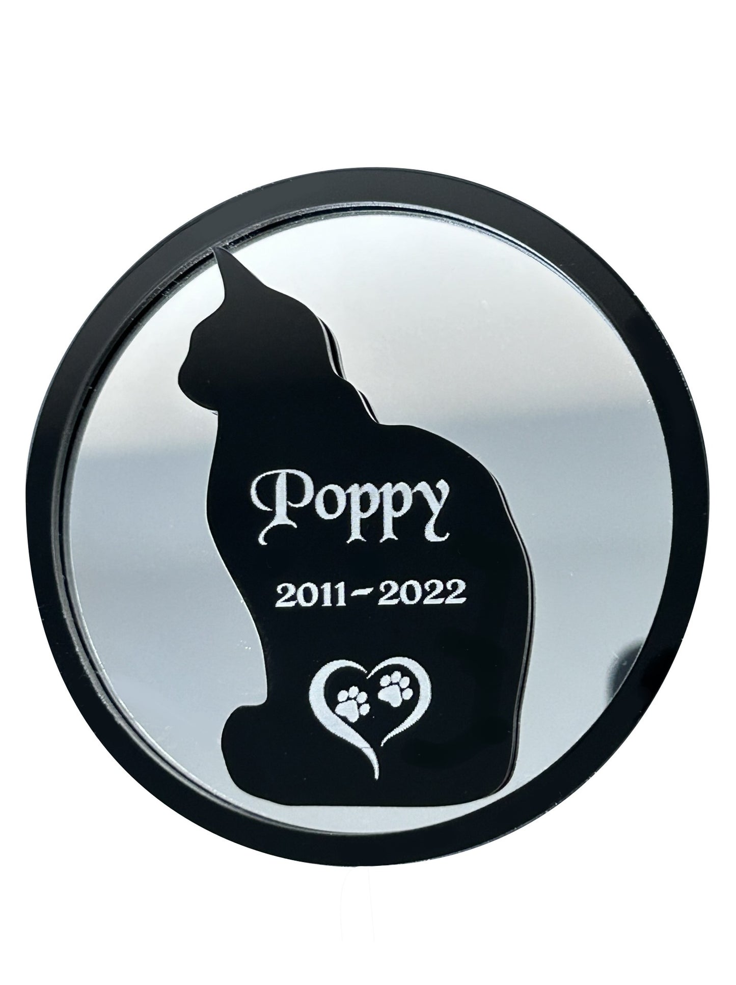 Personalised Pet Cat Memorial Plaque, Keepsake, Ground Stake, Grave Marker for Cemetery KC-CA