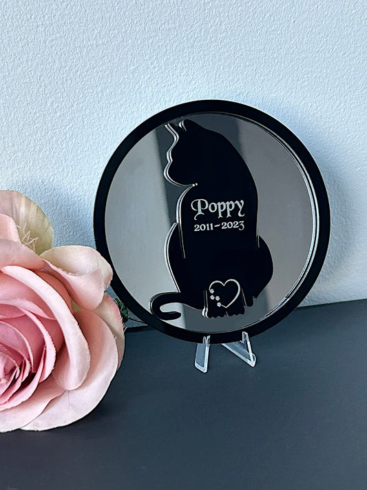 Personalised Pet Cat Memorial Plaque, Keepsake, Ground Stake, Grave Marker for Cemetery or Garden