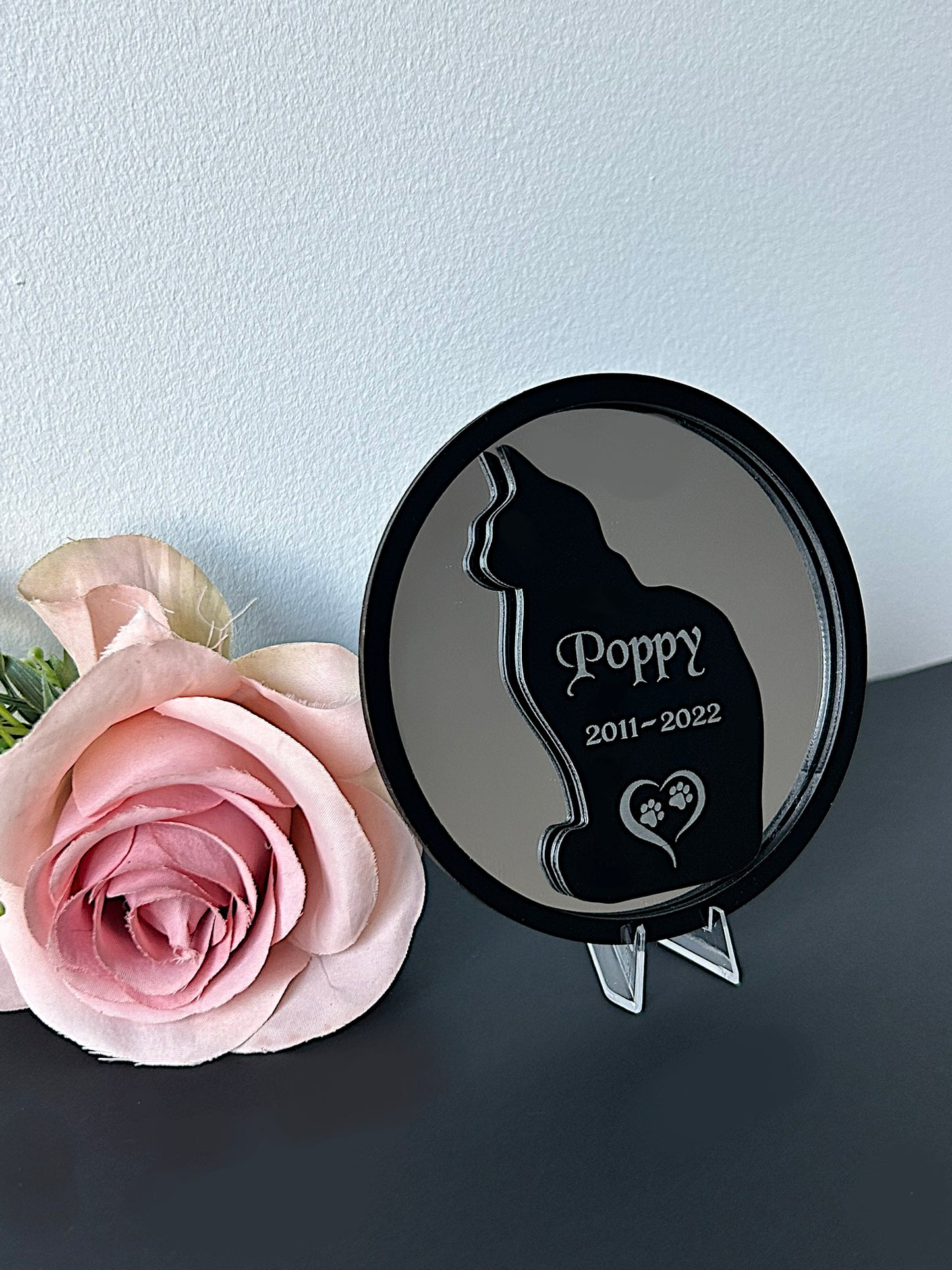 Personalised Pet Cat Memorial Plaque, Keepsake, Ground Stake, Grave Marker for Cemetery KC-CA