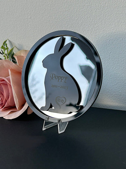 Personalised Pet Rabbit, Bunny Memorial Plaque, Ground Stake, Grave Marker for Cemetery or Gardens