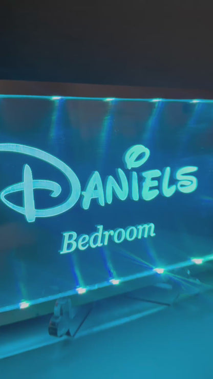 Personalised LED Mirror, Rectangle Shape, Kids Bedroom Sign, Plaque, Wedding, Office, Perfect Gift