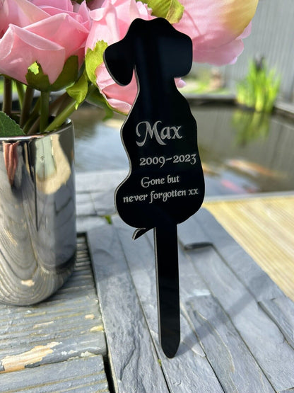 Personalised Pet, Sausage Dog Memorial Plaque, Ground Stake, Grave Marker for Cemetery Or Garden