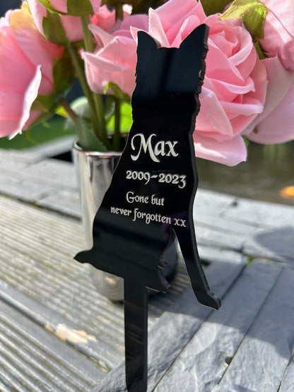 Personalised Pet, German Shepard Ali Dog Memorial Plaque, Ground Stake, Grave Marker for Cemetery Or Garden