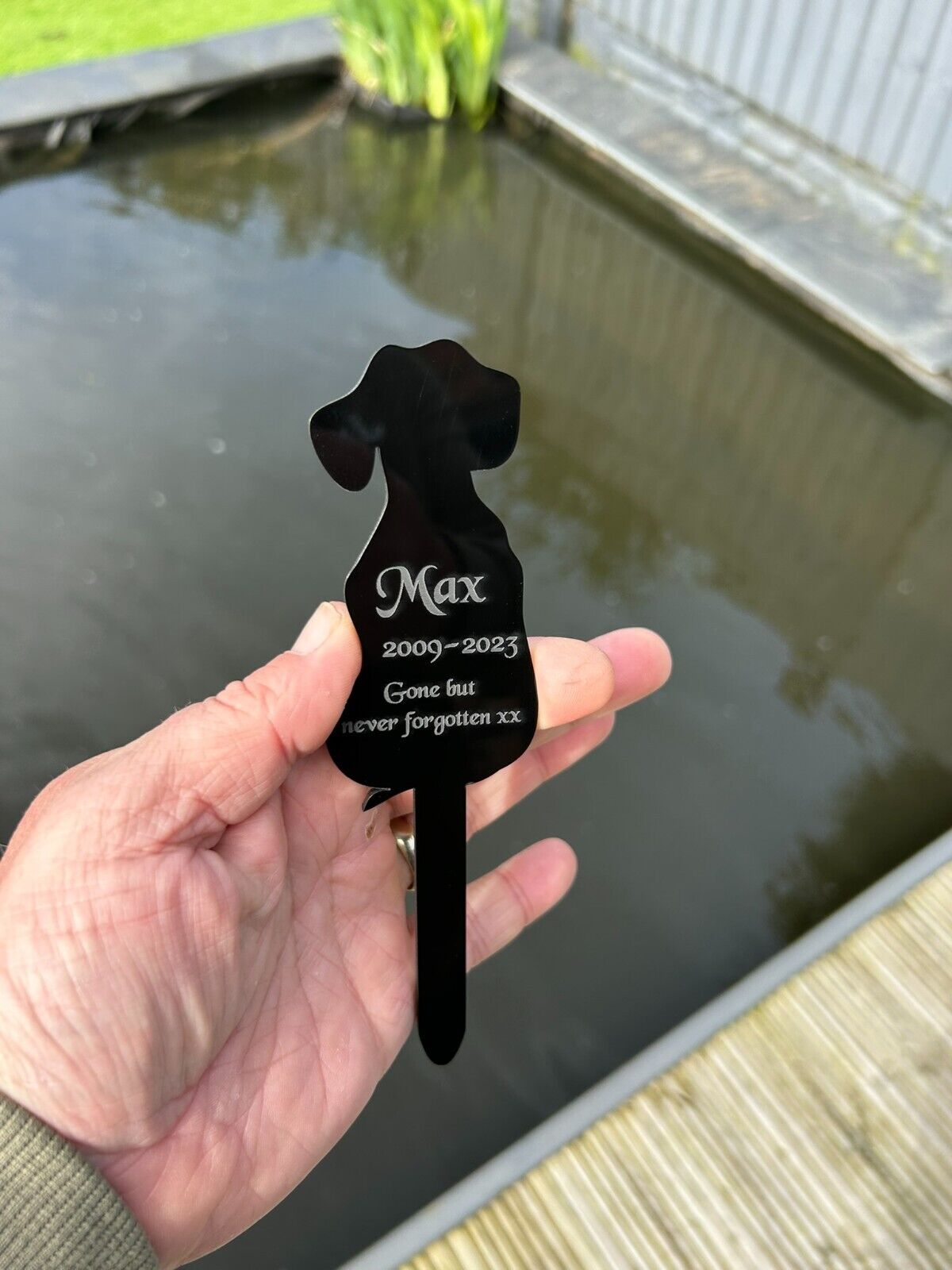 Personalised Pet, Sausage Dog Memorial Plaque, Ground Stake, Grave Marker for Cemetery Or Garden