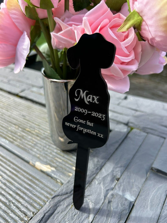 Personalised Pet, Sausage Dog Memorial Plaque, Ground Stake, Grave Marker for Cemetery Or Garden