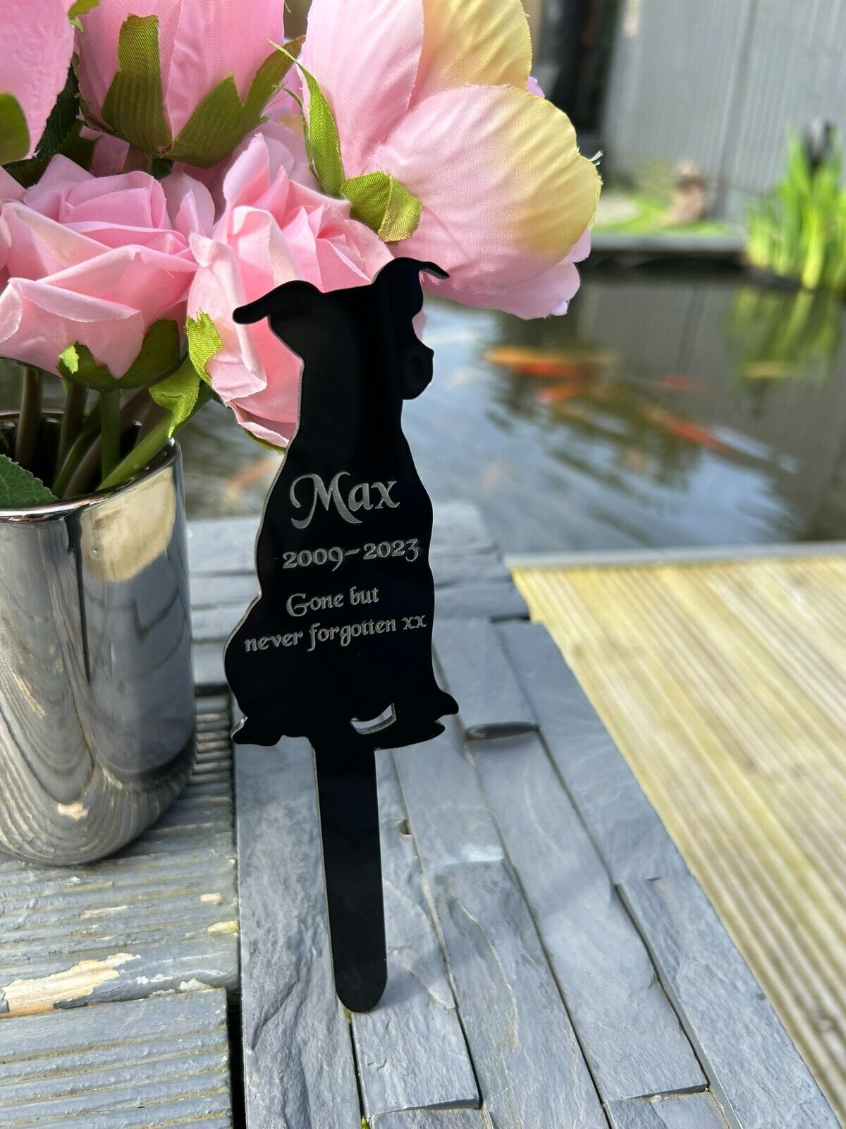 Personalised Pet, Jack Russell Memorial Plaque, Ground Stake, Grave Marker for Cemetery Or Garden