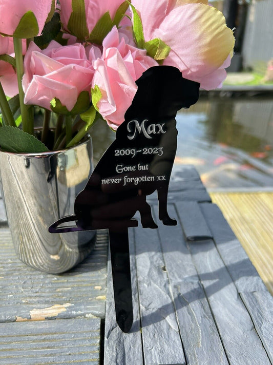 Personalised Pet, Rottweiler Memorial Plaque, Ground Stake, Grave Marker for Cemetery Or Garden