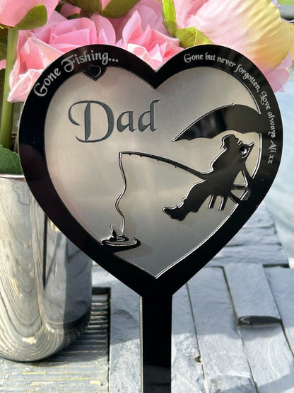 Personalised Memorial Grave Marker Plaque, Mum, Dad, Son, Brother, Uncle, Garden Spike, funeral remembrance in loving memory