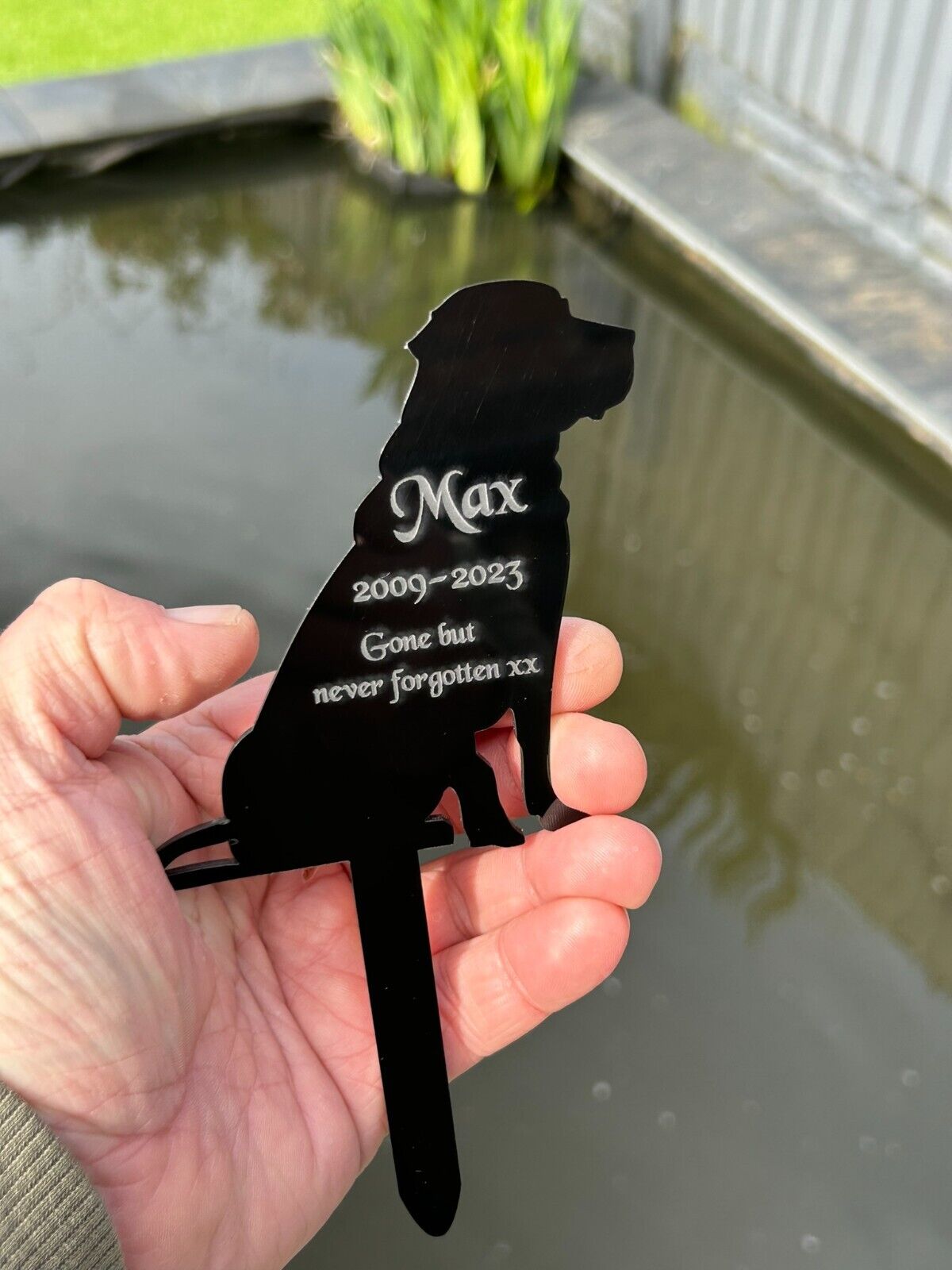 Personalised Pet, Rottweiler Memorial Plaque, Ground Stake, Grave Marker for Cemetery Or Garden