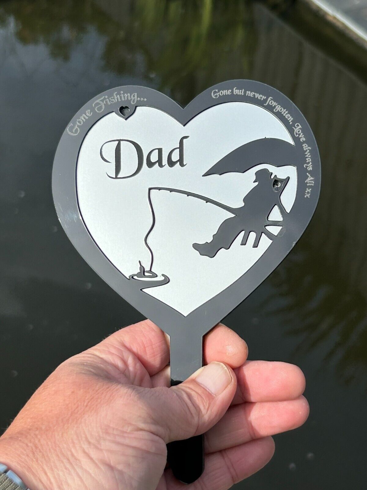 Personalised Memorial Grave Marker Plaque, Mum, Dad, Son, Brother, Uncle, Garden Spike, funeral remembrance in loving memory