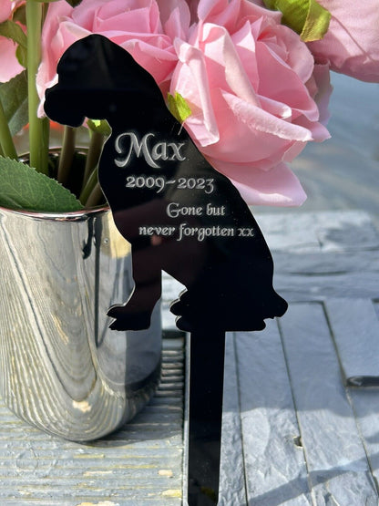 Personalised Pet, Boxer Dog Memorial Plaque, Ground Stake, Grave Marker for Cemetery Or Garden