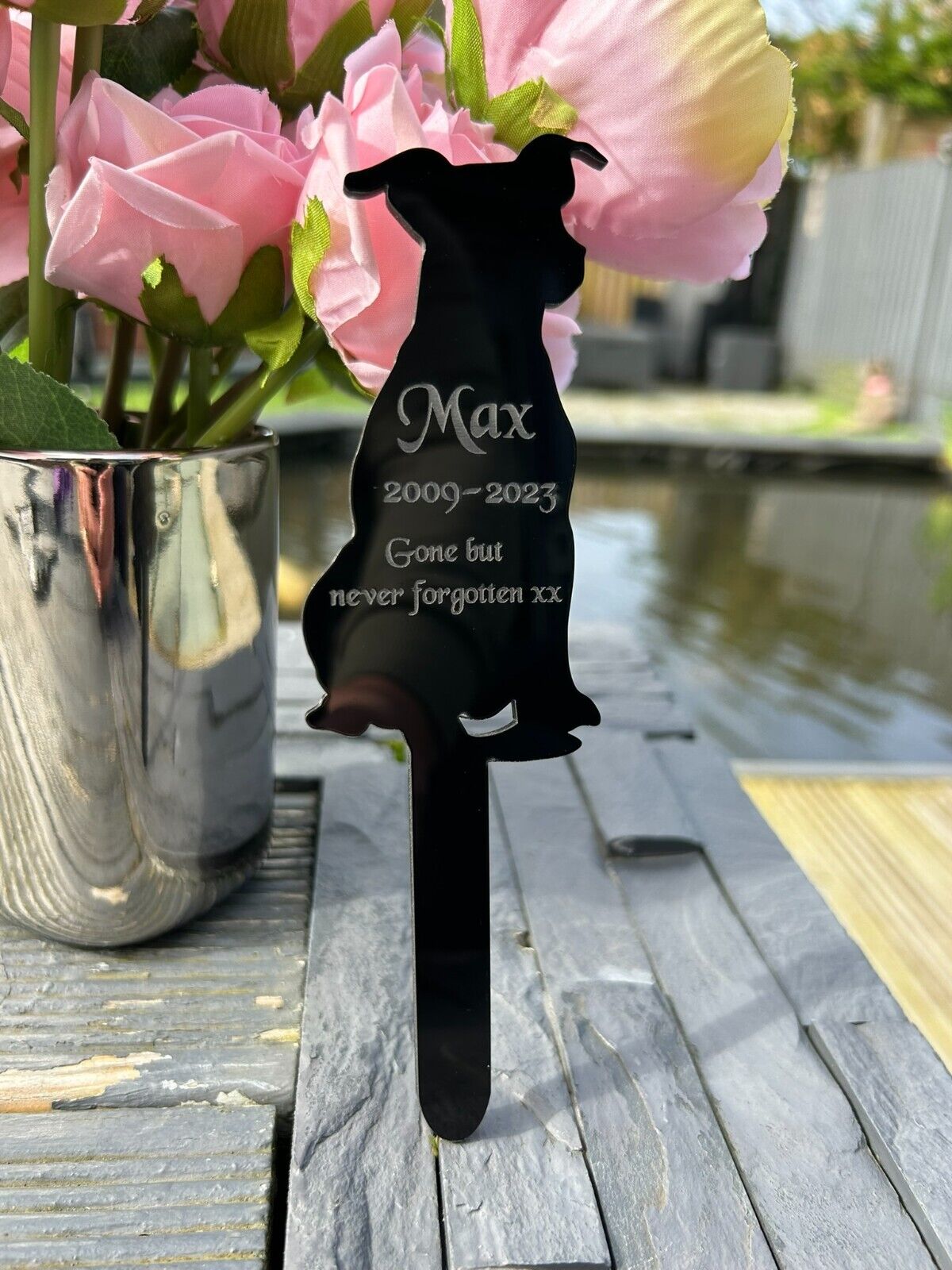 Personalised Pet, Jack Russell Memorial Plaque, Ground Stake, Grave Marker for Cemetery Or Garden