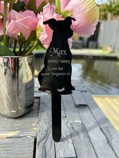 Personalised Pet, Jack Russell Memorial Plaque, Ground Stake, Grave Marker for Cemetery Or Garden