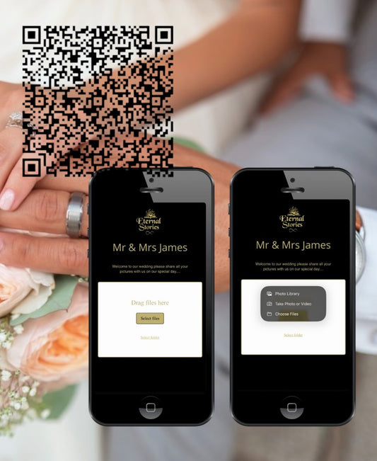 Personalised Wedding Day Photo QR Code Digital SVG file