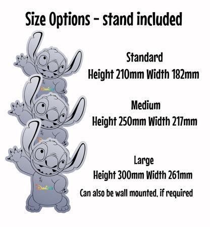 Personalised LED Mirror, Stitch & Lola, Kids Bedroom Sign, Plaque, Wedding, Office, Perfect Gift