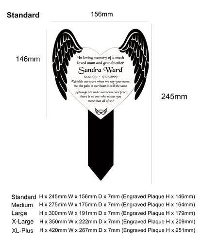 Memorial Plaque, Garden Outdoors Plaques, Remembrance Sign, Graver marker, Dad, Father, Mum, Pets Heart Butterfly